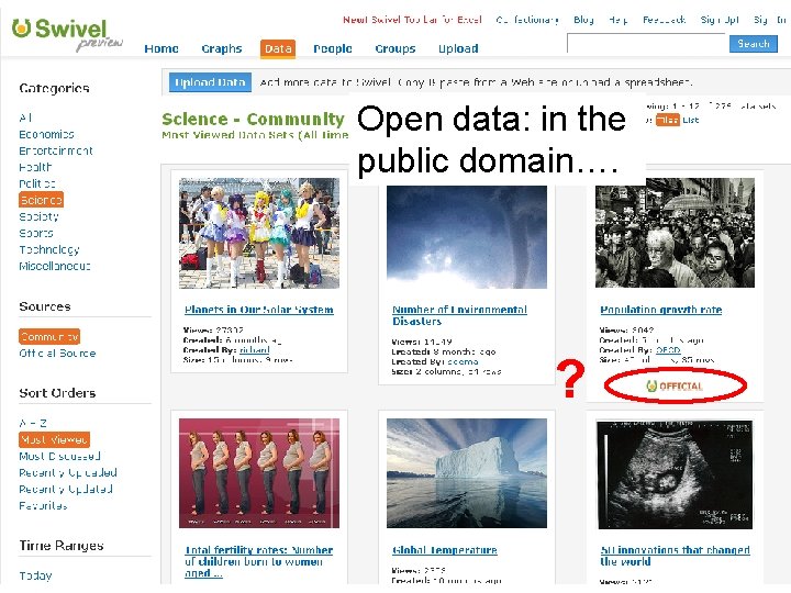 Open data: in the public domain…. ? 