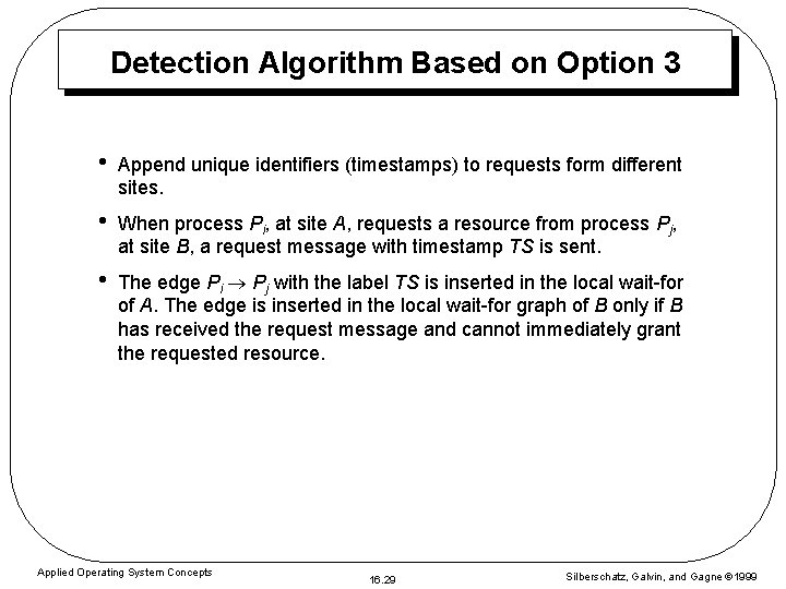 Detection Algorithm Based on Option 3 • Append unique identifiers (timestamps) to requests form