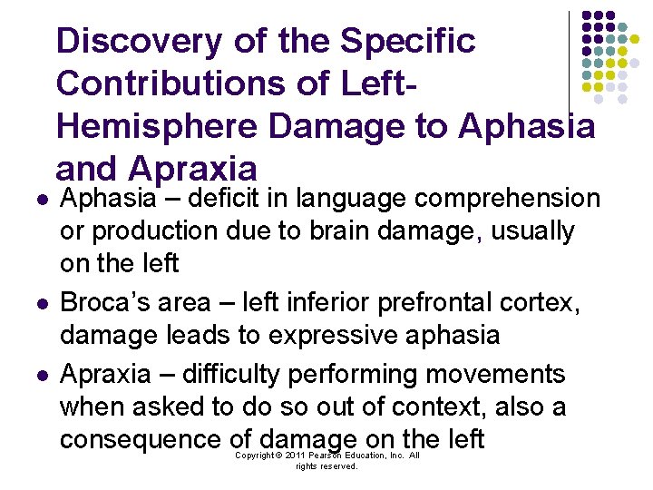 Discovery of the Specific Contributions of Left. Hemisphere Damage to Aphasia and Apraxia l