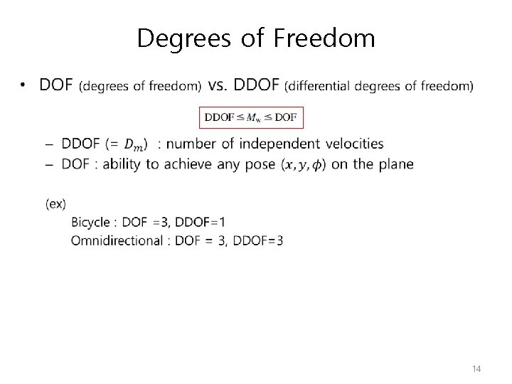 Degrees of Freedom • 14 