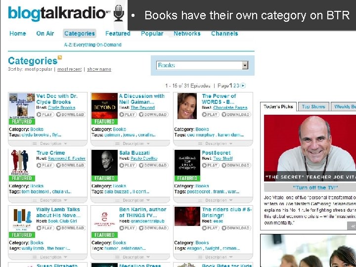  • Books have their own category on BTR 