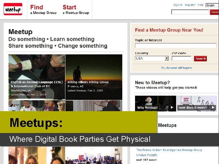 Meetups: Where Digital Book Parties Get Physical 