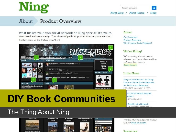 DIY Book Communities The Thing About Ning 