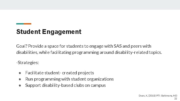Student Engagement Goal? Provide a space for students to engage with SAS and peers