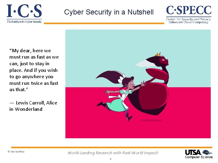 Cyber Security in a Nutshell “My dear, here we must run as fast as