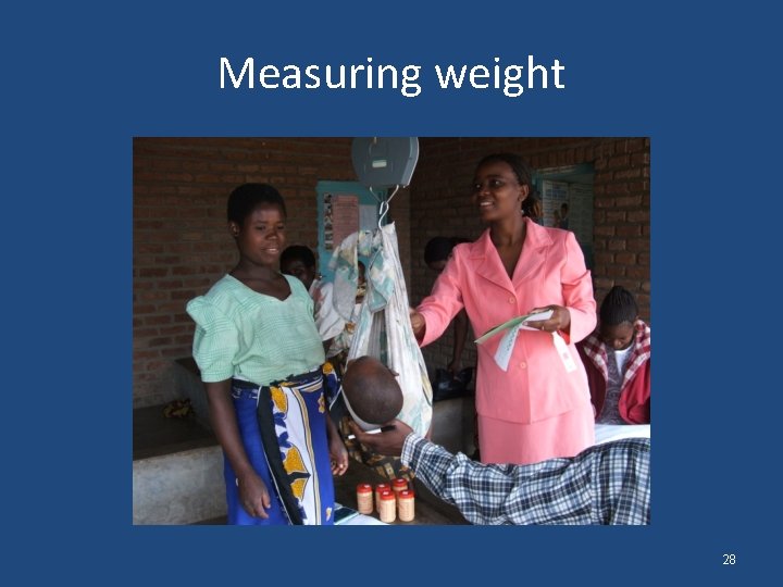 Measuring weight 28 