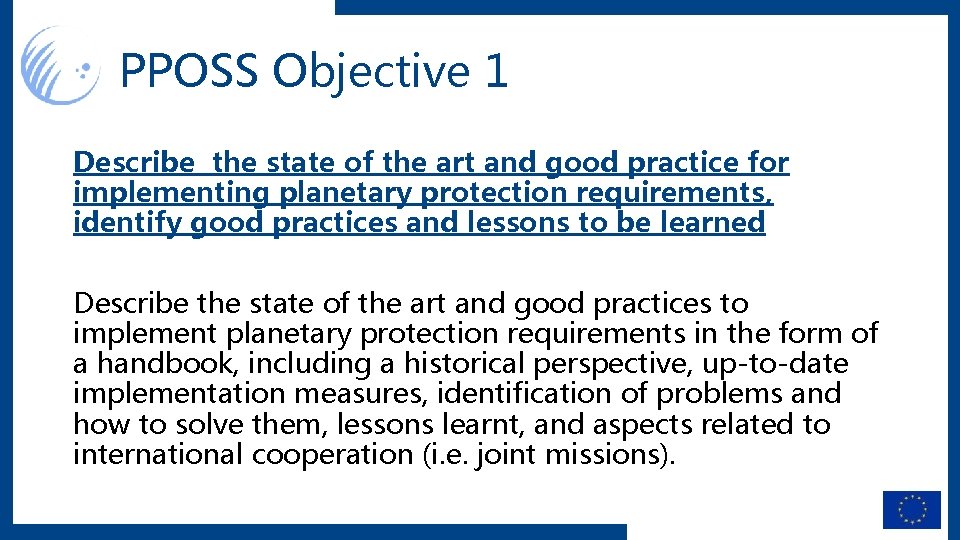 PPOSS Objective 1 Describe the state of the art and good practice for implementing
