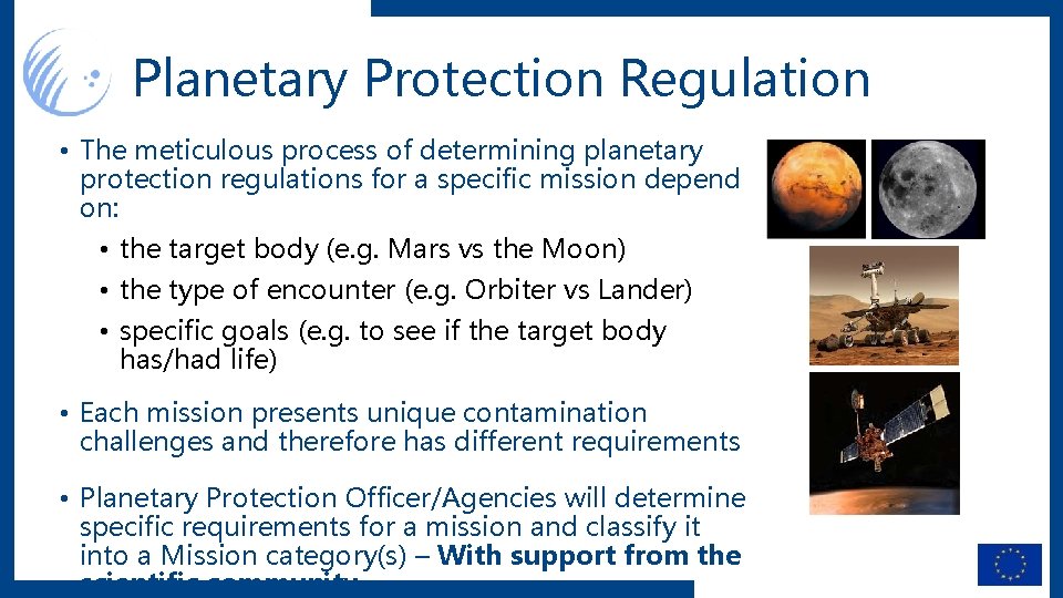 Planetary Protection Regulation • The meticulous process of determining planetary protection regulations for a