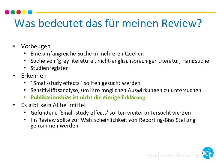 Was bedeutet das für meinen Review? • Vorbeugen • Eine umfangreiche Suche in mehreren