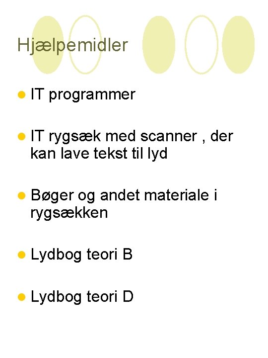 Hjælpemidler l IT programmer l IT rygsæk med scanner , der kan lave tekst