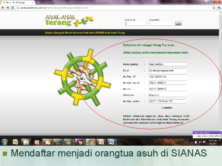 n Mendaftar menjadi orangtua asuh di SIANAS 