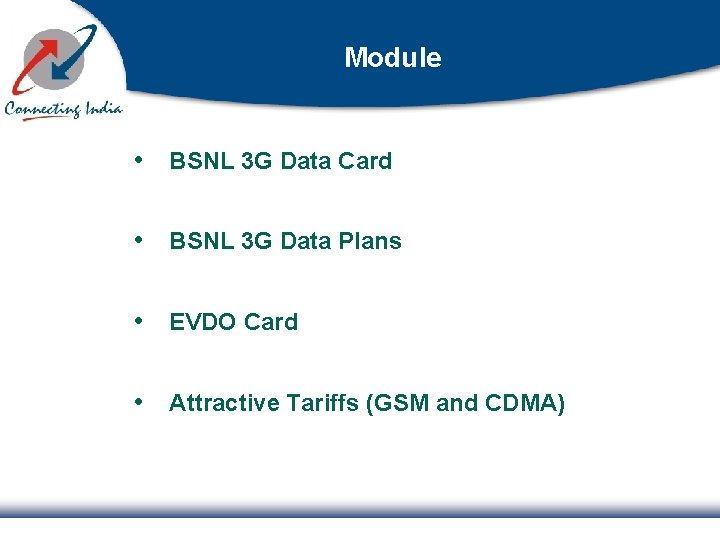 Module • BSNL 3 G Data Card • BSNL 3 G Data Plans •