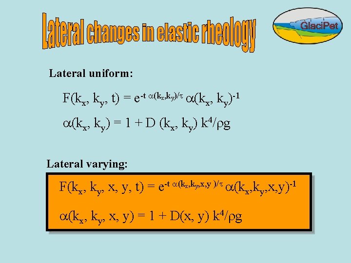 Lateral uniform: F(kx, ky, t) = e-t a(kx, ky)/t a(kx, ky)-1 a(kx, ky) =