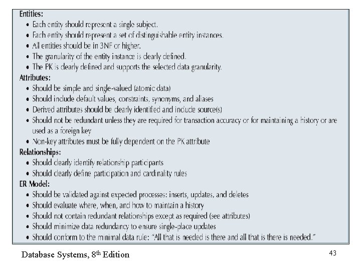 Database Systems, 8 th Edition 43 Database Systems, 8 th Edition 43