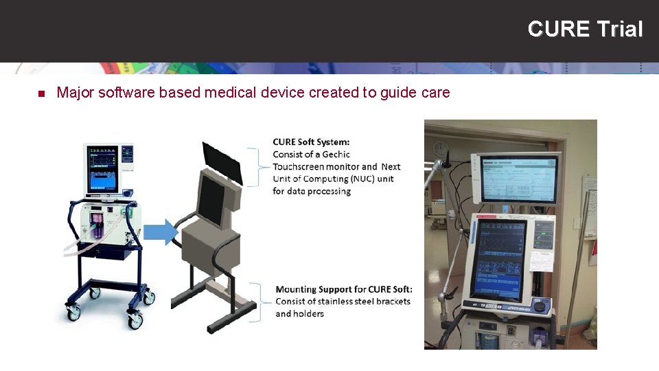 CURE Trial n Major software based medical device created to guide care 
