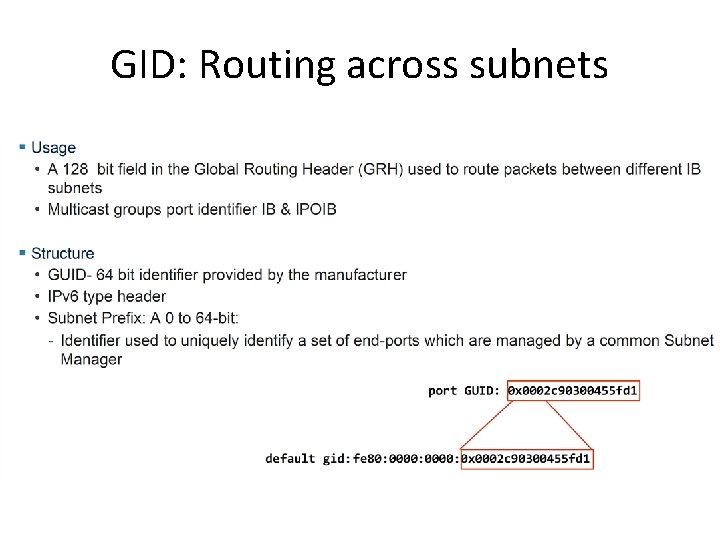 GID: Routing across subnets 
