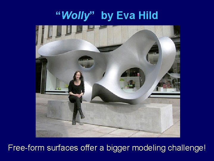 “Wolly” by Eva Hild Free-form surfaces offer a bigger modeling challenge! 