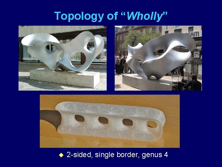 Topology of “Wholly” u 2 -sided, single border, genus 4 