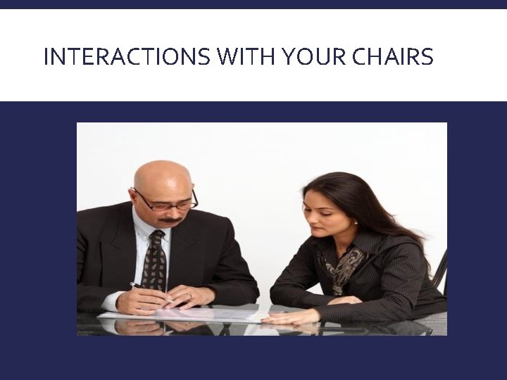 INTERACTIONS WITH YOUR CHAIRS 