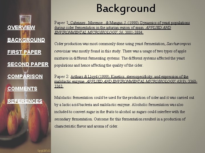 Background OVERVIEW BACKGROUND FIRST PAPER Paper 1: Cabranes , Morenoe , & Mangas, J.