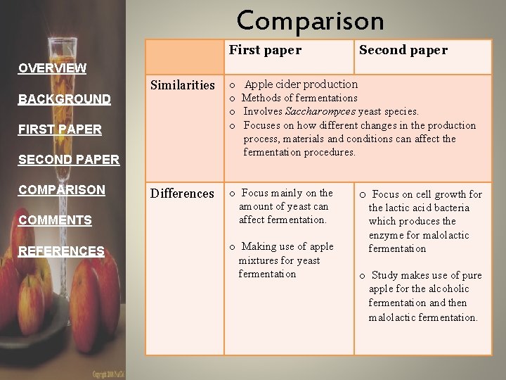 Comparison First paper Second paper OVERVIEW BACKGROUND o o Differences o Focus mainly on