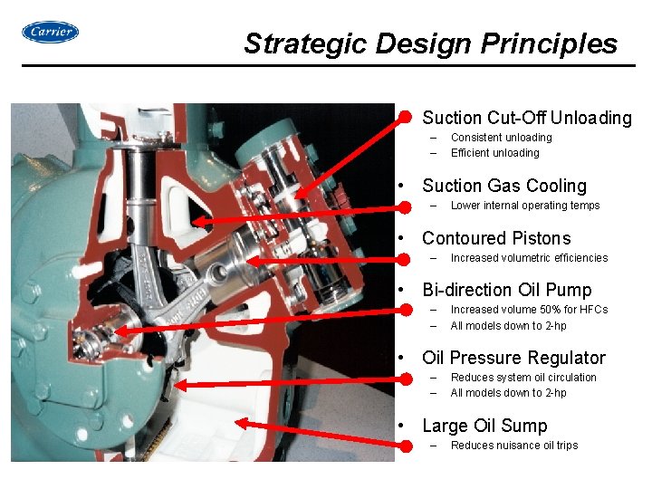 Strategic Design Principles • Suction Cut-Off Unloading – – Consistent unloading Efficient unloading •