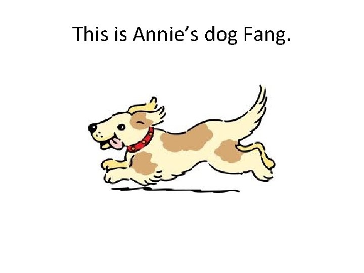 This is Annie’s dog Fang. 