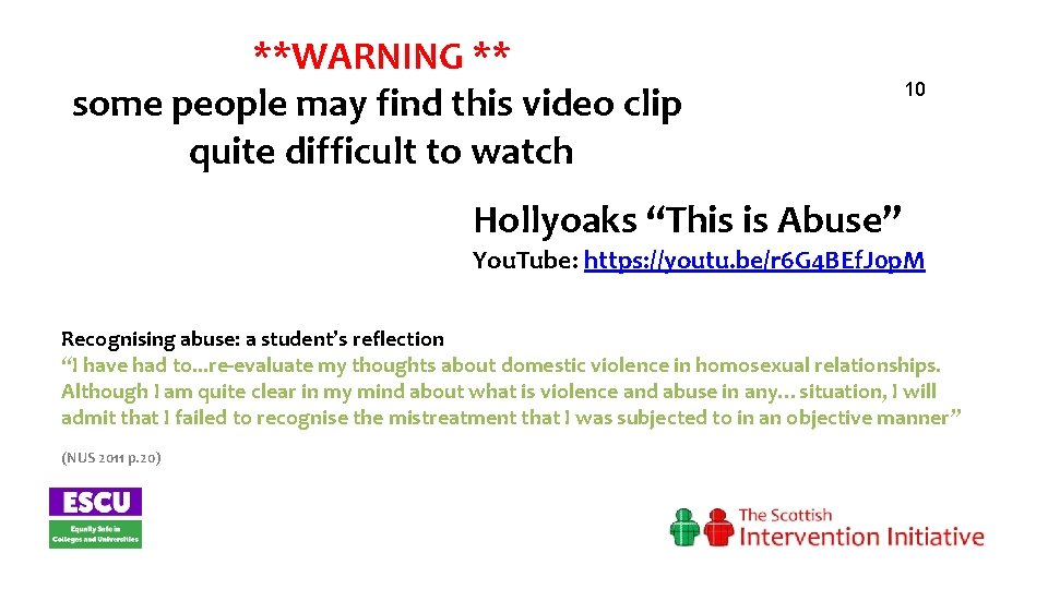 **WARNING ** some people may find this video clip quite difficult to watch 10