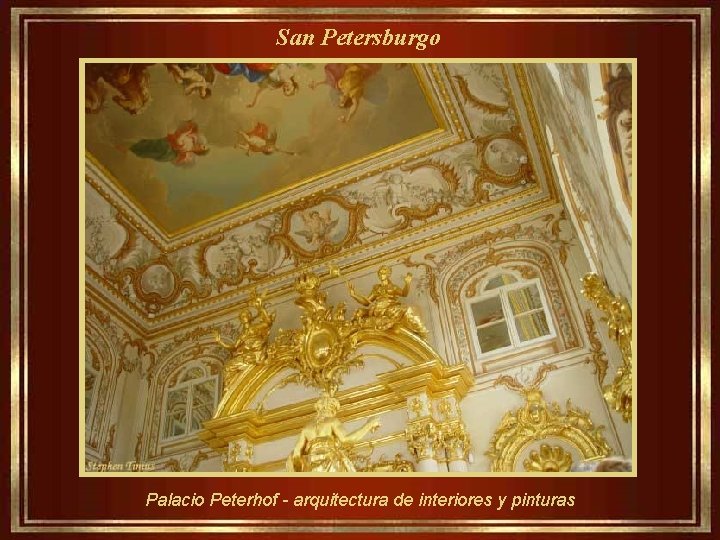 San Petersburgo Palacio Peterhof - arquitectura de interiores y pinturas 