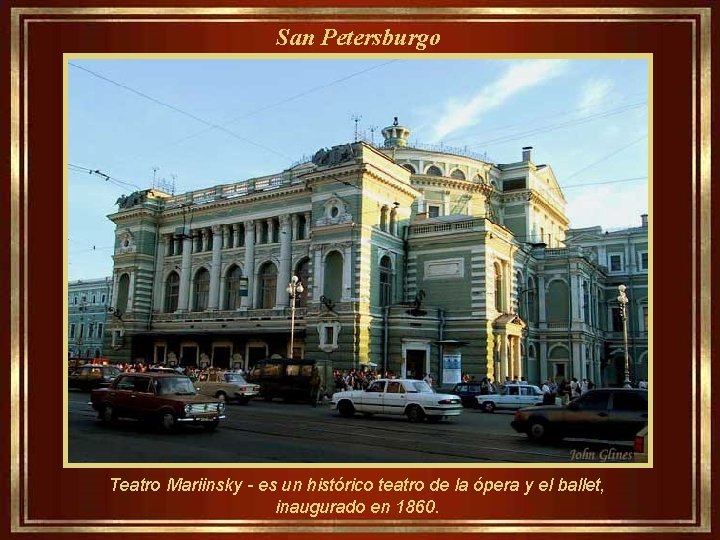 San Petersburgo Teatro Mariinsky - es un histórico teatro de la ópera y el