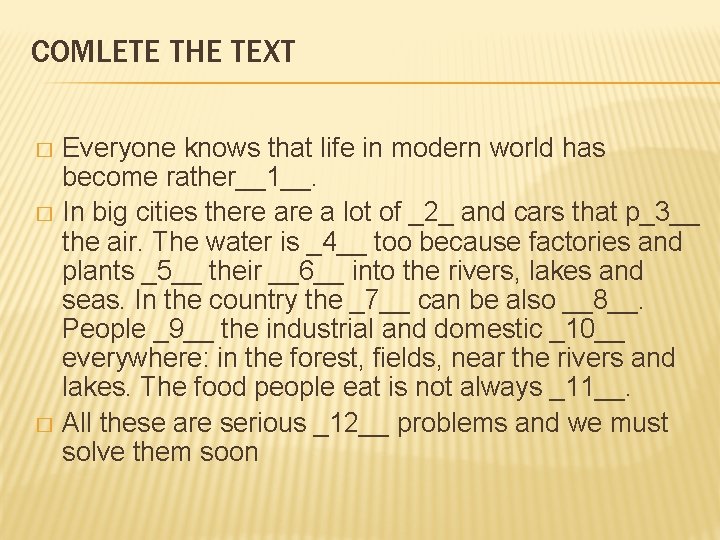 Is ecology in danger ECOLOGICAL PROBLEMS WHAT WORDS