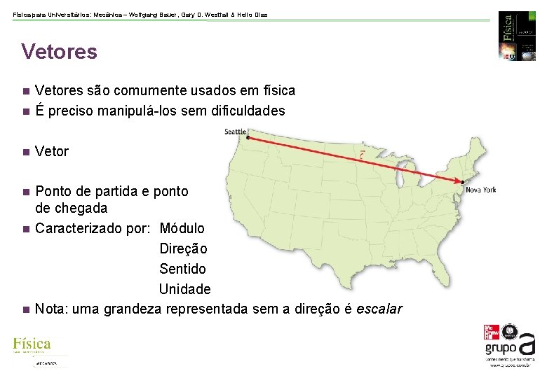 Física para Universitários: Mecânica – Wolfgang Bauer, Gary D. Westfall & Helio Dias Vetores