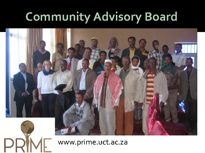 Community Advisory Board www. prime. uct. ac. za 