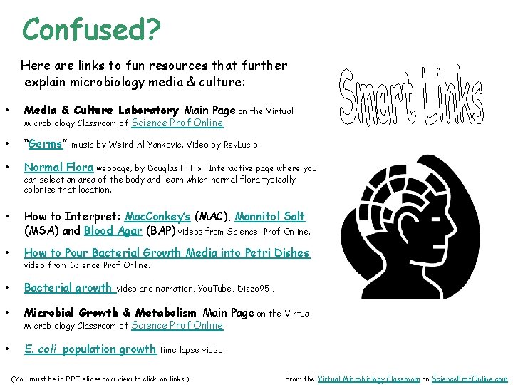 Confused? Here are links to fun resources that further explain microbiology media & culture: