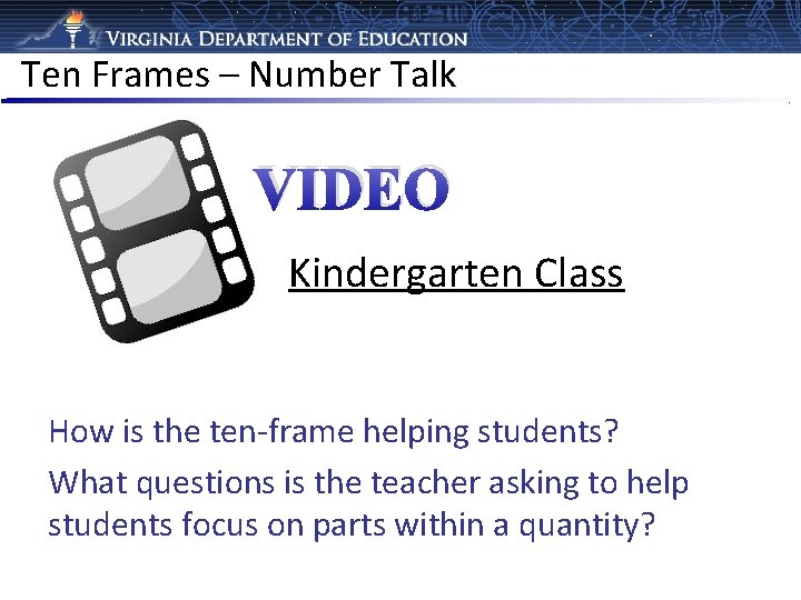 Ten Frames – Number Talk VIDEO Kindergarten Class How is the ten-frame helping students?