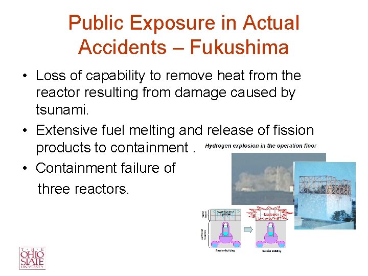 Public Exposure in Actual Accidents – Fukushima • Loss of capability to remove heat