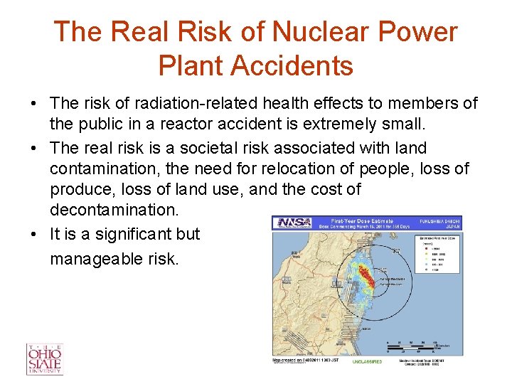 The Real Risk of Nuclear Power Plant Accidents • The risk of radiation-related health