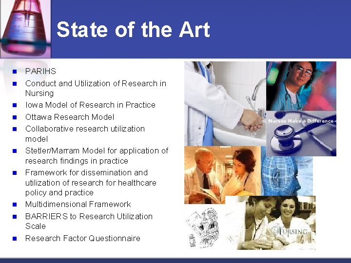 State of the Art n n n n n PARIHS Conduct and Utilization of