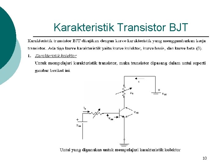 Karakteristik Transistor BJT 10 