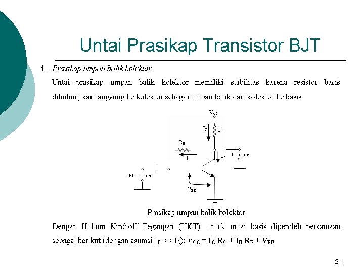 Untai Prasikap Transistor BJT 24 