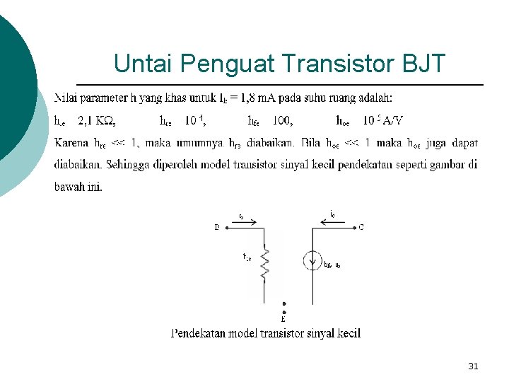 Untai Penguat Transistor BJT 31 