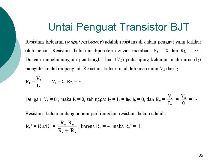 Untai Penguat Transistor BJT 36 