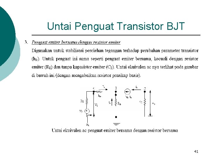 Untai Penguat Transistor BJT 41 