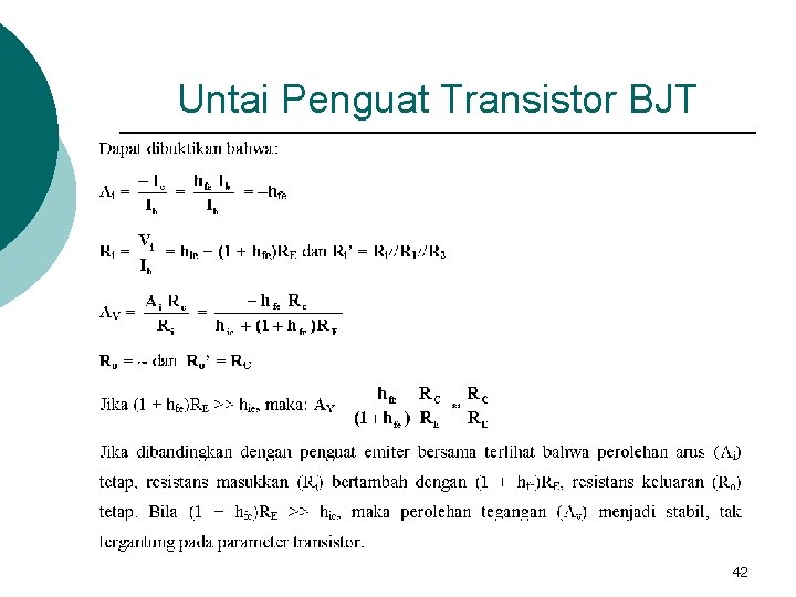 Untai Penguat Transistor BJT 42 