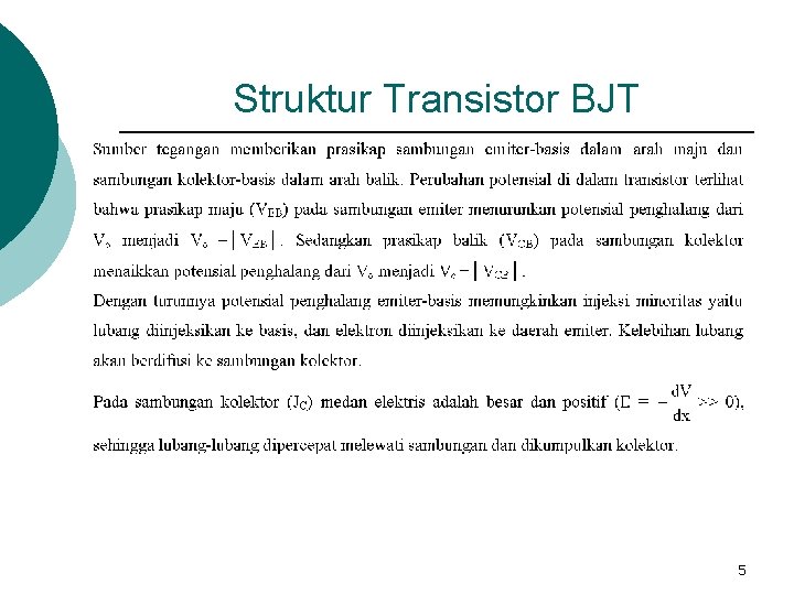 Struktur Transistor BJT 5 