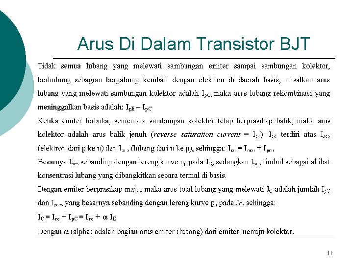 Arus Di Dalam Transistor BJT 8 