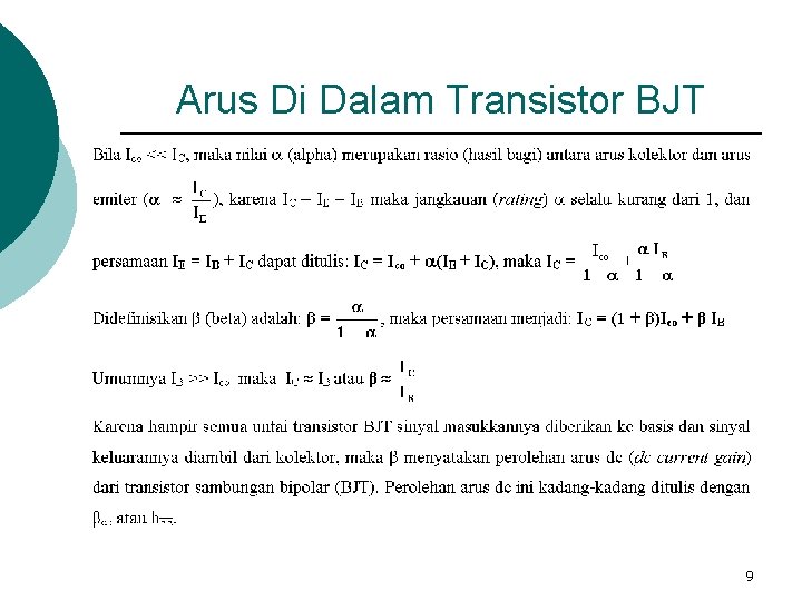 Arus Di Dalam Transistor BJT 9 