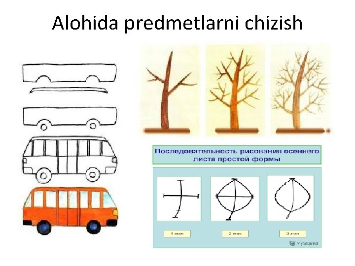 Alohida predmetlarni chizish Alohida predmetlarni chizish