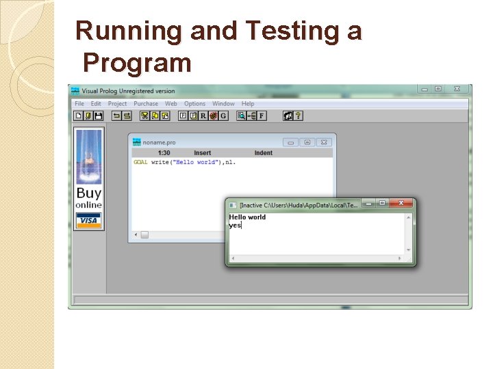 Running and Testing a Program 