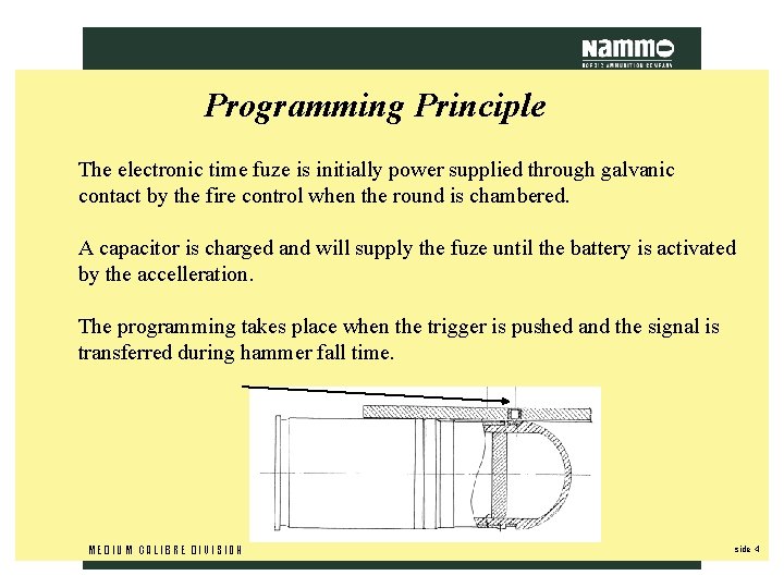Programming Principle The electronic time fuze is initially power supplied through galvanic contact by Programming Principle The electronic time fuze is initially power supplied through galvanic contact by
